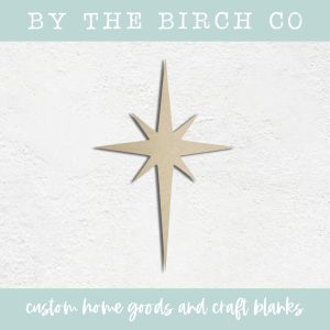 Laser Cut Star Craft Blank: Unfinished Wood or MDF, DIY Project