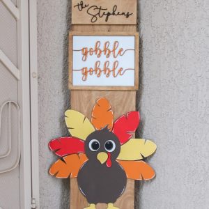 Fall Porch Leaner: Interchangeable Turkey, Red Truck, Autumn Decor