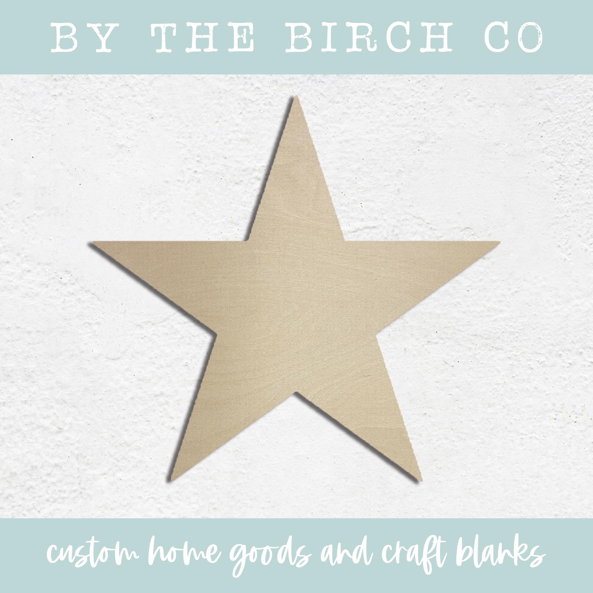 Laser Cut Star Craft Blank: Unfinished Wood or MDF, DIY Project