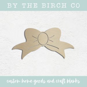 Laser Cut Bow Craft Blank: Unfinished Wood or MDF DIY Project