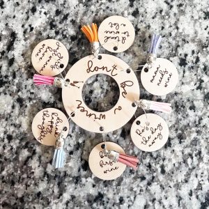 Funny Wine Glass Charms with Tassels: Wine Lover Gift, Set of 6