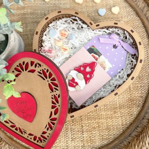 Personalized Valentines Day Wooden Heart Box, Gift Card Holders, Choose Colors & Phrase, Gift For Girlfriend Wife Boyfriend Husband