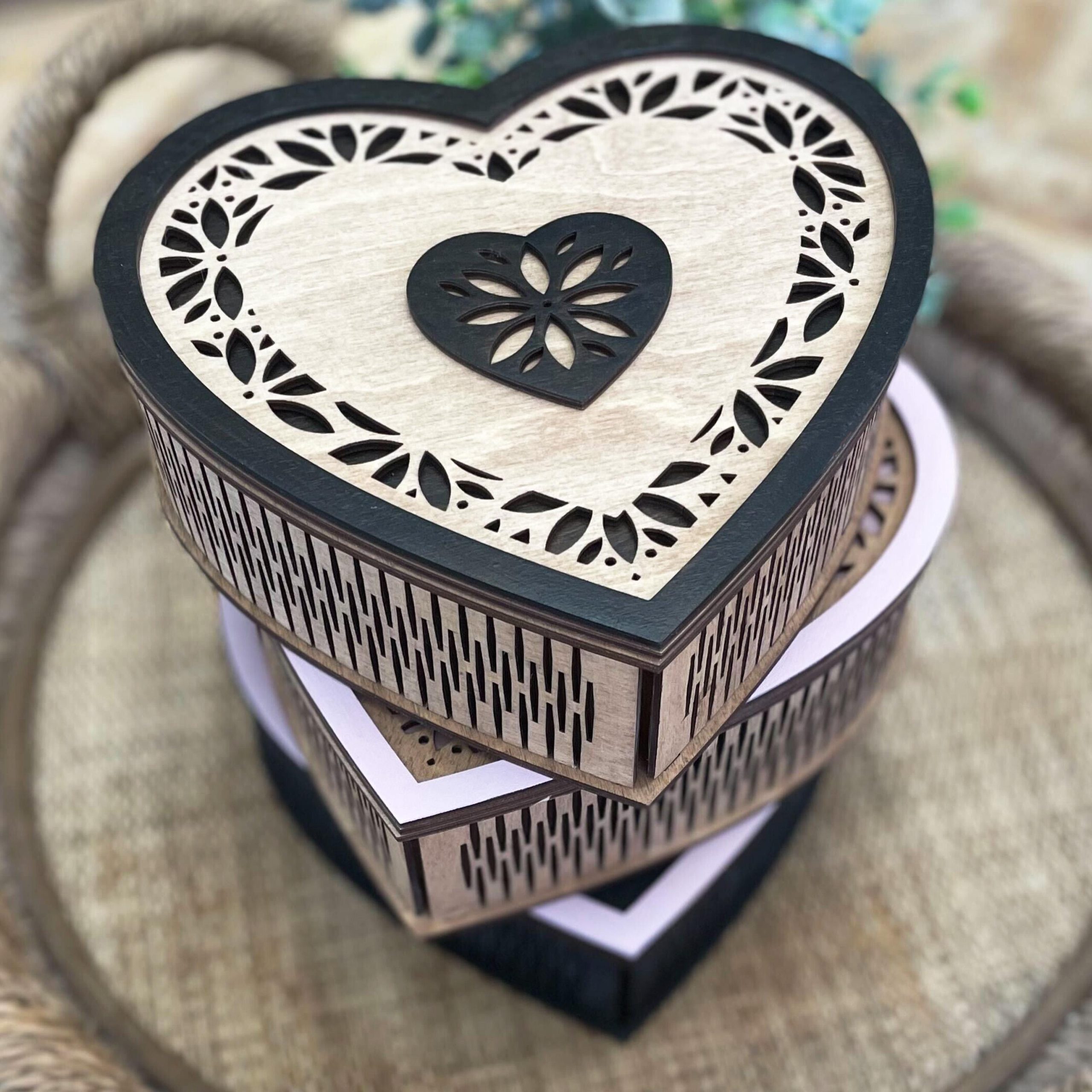 Wooden Gift Card Holders, Wooden Heart Box, Gift For Valentines Day, Gift for Girlfriend Wife Boyfriend Husband - Image 7