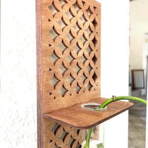 Geometric Wood Wall Plant Propagation Station: Boho Home Decor