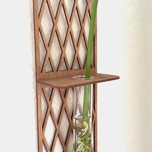 Geometric Wall Propagation Station: Plant Cutting Vase, Boho Decor