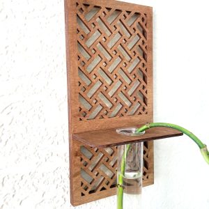 Geometric Wood Wall Plant Propagation Station: Boho Home Decor